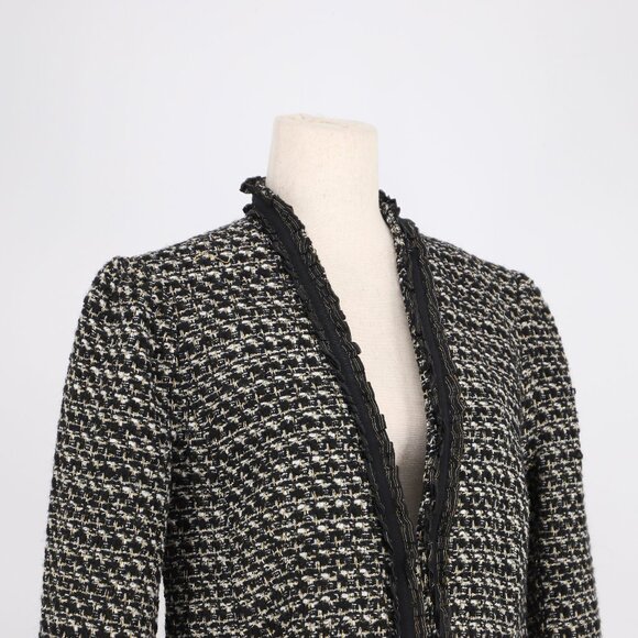 NWT TALBOTS Breckenridge Tweed Wool Blend Jacket Blazer Black Multi Size 6 - Picture 5 of 11